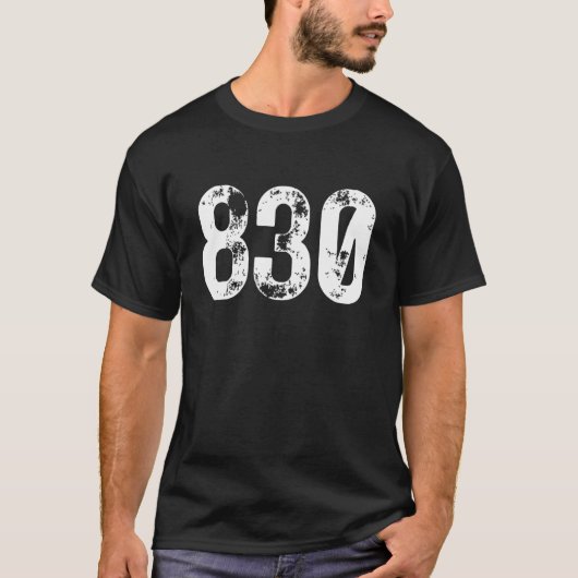 830 Bereichscode Neue Klammern TX Mobile Area Code T-Shirt (Vorderseite)