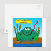 833 Fliegen Cartoon Postkarte (Vorne/Hinten)