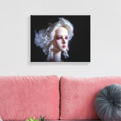 8370-Koloniallady mit Tricornhut Leinwanddruck (Insitu (Wohnzimmer))