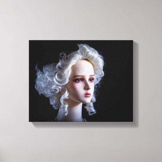 8370-Koloniallady mit Tricornhut Leinwanddruck (Vorderseite)