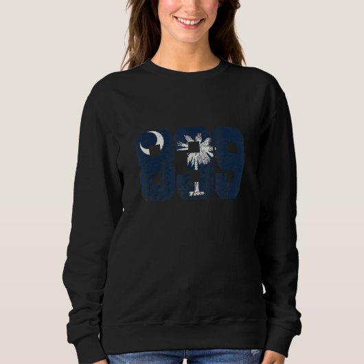 839 Area Code Flag of South Carolina State Columbi Sweatshirt (Vorderseite)