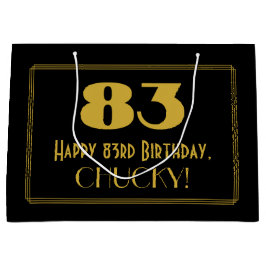 83. Geburtstag — Art Deco Inspiriert Look "83" & N Große Geschenktüte