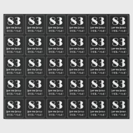 83. Geburtstag - Art Deco Inspiriert Look "83", Na Geschenkpapier