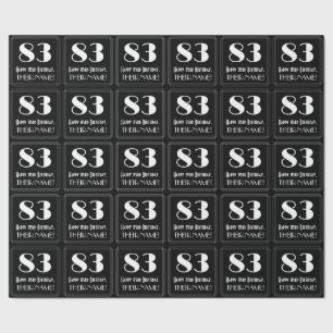 83. Geburtstag - Art Deco Inspiriert Look "83", Na Geschenkpapier