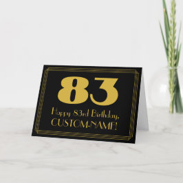 83. Geburtstag: Art Deco Inspiriert Look "83" & Na Karte