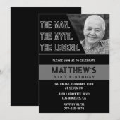 83. Geburtstag Einladungen Black The Man The Legen (Vorne/Hinten)