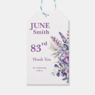 83. Geburtstag Elegante Lila Blume Geschenkanhänger