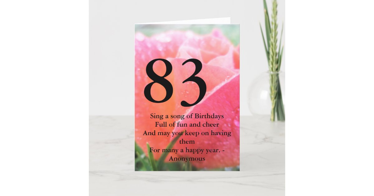 83. Geburtstag Karte Zazzle.de