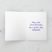 83. Geburtstag: Loving Hearts Pattern, Regenbogen Karte (Innenseite)