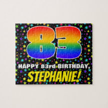 83. Geburtstag — Spaß, farbenfrohe Sternenweltenmu