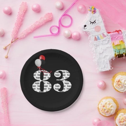 83. Geburtstagsballons Pappteller (Party)