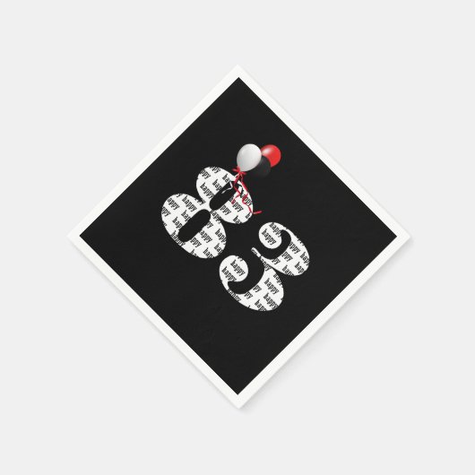 83. Geburtstagsballons Serviette (Ecke)