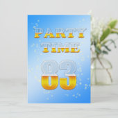 83. Geburtstagsfeier mit Bier Einladung (Stehend Vorderseite)