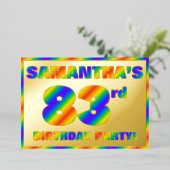 83. Geburtstagsparty — Spaß, Regenbogenspektrum "8 Folieneinladung (Stehend vorne)