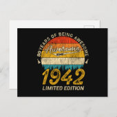 83 Jahre alt 1942 Retro Phantastisches 83. Geburts Postkarte (Vorne/Hinten)