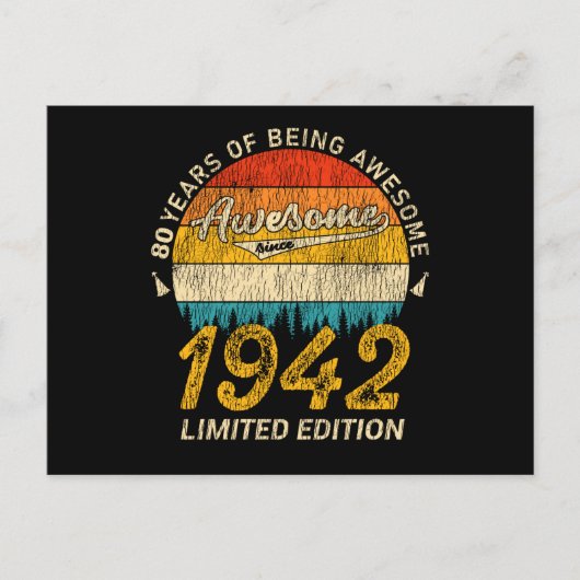 83 Jahre alt 1942 Retro Phantastisches 83. Geburts Postkarte (Vorderseite)
