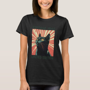 83 Jahre altes Geschenk Vintage 1942 Katzenliebhab T-Shirt
