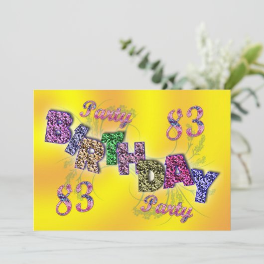 83. Party Einladung (Stehend Vorderseite)