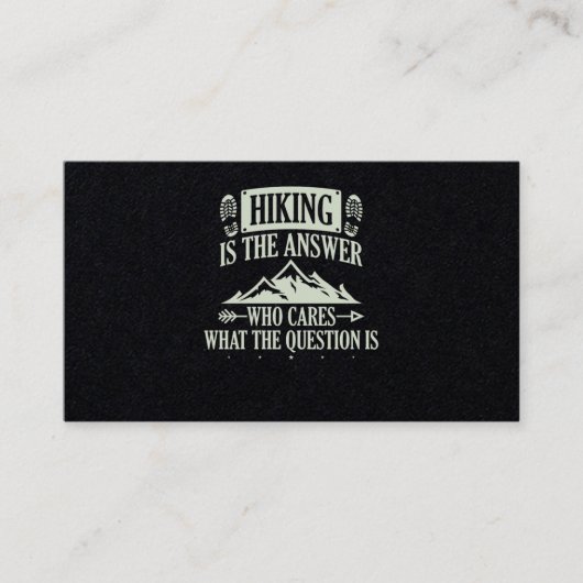 83.Wandern ist die Antwort, wer kümmert sich, was Visitenkarte (Vorderseite)