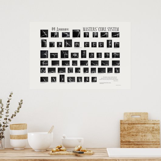 84 Asanas: Master-Kernsystem Poster (Küche)