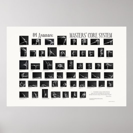 84 Asanas: Master-Kernsystem Poster (Vorne)