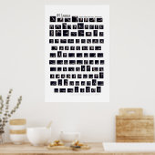 84 Asanas-Poster Poster (Küche)