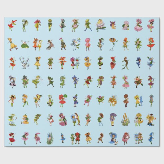 84 Blume Kinder Geschenkpapier (Flach)