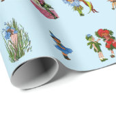 84 Blume Kinder Geschenkpapier (Rolleneckpunkt)