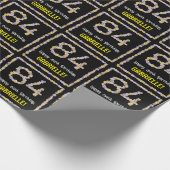 84. Geburtstag: Blumennummer, Individuelle Name, B Geschenkpapier (Ecke)