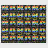 84. Geburtstag: Farbige Musiksymbole, Regenbogen 8 Geschenkpapier (Flach)