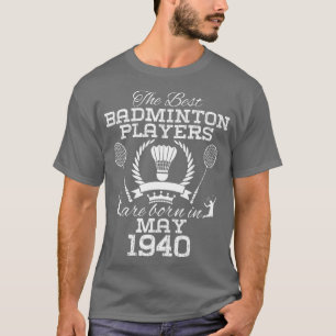 84. Geburtstag im Mai 1940 Bester Badmintonspieler T-Shirt