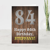 84. Geburtstag: Inspirierter Country Western Look, Karte (Vorderseite)