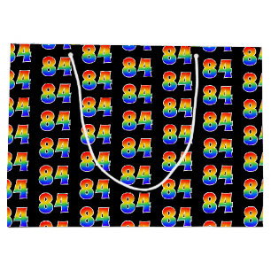 84. Geburtstag: Lustiges Regenbogen-Event Nummer 8 Große Geschenktüte