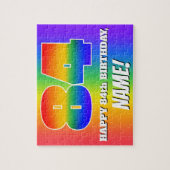 84. Geburtstag — mehrfarbiges Regenbogenmuster "84 Puzzle (Vertikal)