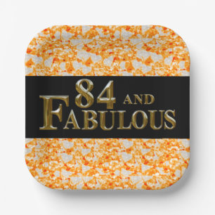 84. Geburtstag  Pappteller