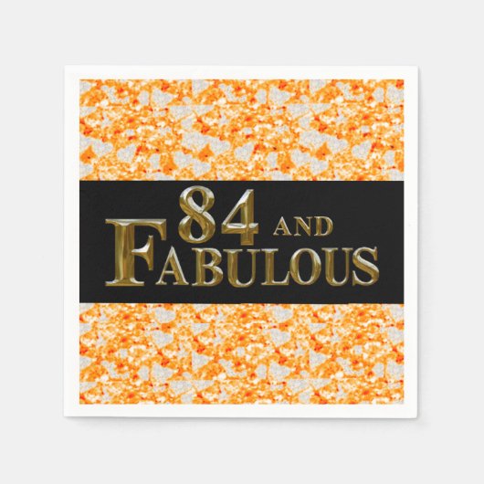84. Geburtstag Serviette (Vorderseite)