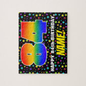 84. Geburtstag — Spaß, farbenfrohe Sternenweltenmu Puzzle (Vertikal)