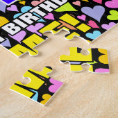 84. Geburtstag — Spaß, Liebende Herzformen + "84" Puzzle (Seite)