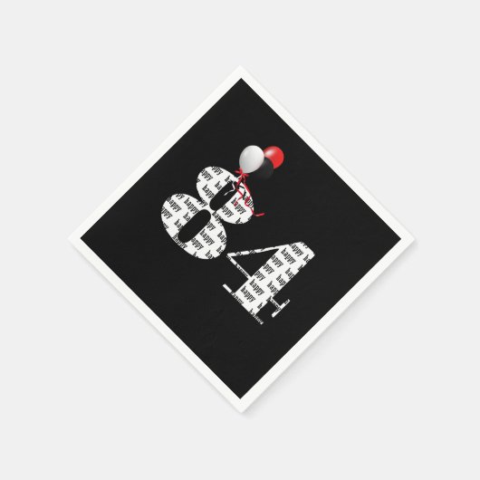 84. Geburtstagsballons Serviette (Ecke)