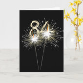 84. Geburtstagsparkler auf Black Karte (Gelbe Blume)