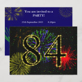 84. Geburtstagsparty Einladung (Vorne/Hinten)