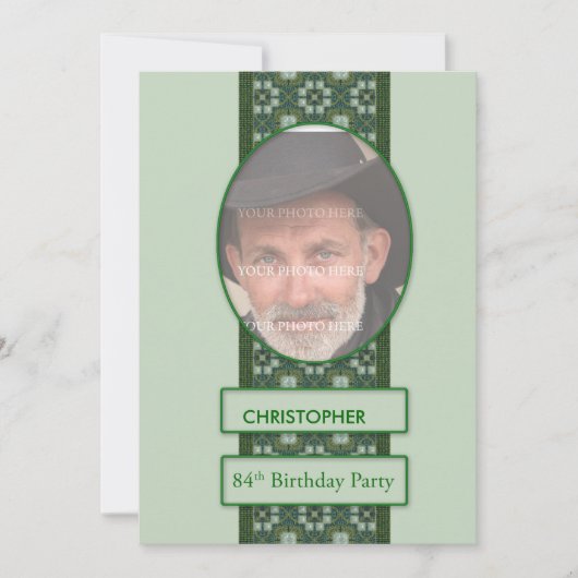 84. Geburtstagsparty Einladung ein Bild hinzufügen (Vorderseite)