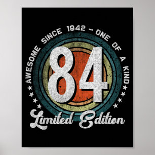 84 Jahre alte limitierte Auflage 1942 zum 84. Gebu Poster