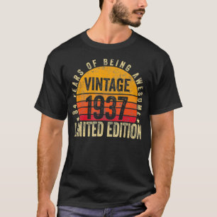 84-jährige Geschenke Vintag 1937 Limited Edition 8 T-Shirt