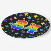 84. Veranstaltung: Bold, Fun, Colorful Rainbow 84 Pappteller (Schrägansicht)