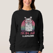84th Birthday Llamazing Llama 84 Year Old Birthday Sweatshirt (Vorderseite)