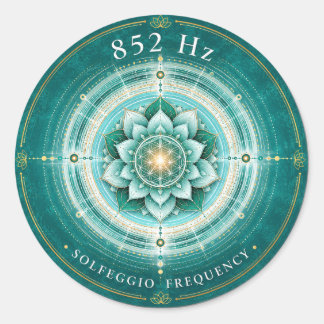 852 Hz Solfeggio-Frequenz-Aufkleber Runder Aufkleber