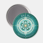 852 Hz Solfeggio-Frequenz Magnet | Blüte des Leben (Vorderseite/Rückseite)