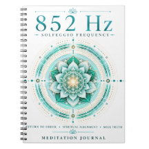 852 Hz Solfeggio-Frequenz Notizbuch – Spirituelles