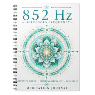 852 Hz Solfeggio-Frequenz Notizbuch – Spirituelles Notizblock